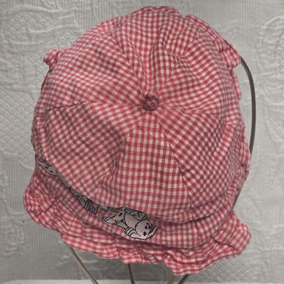 Disney Store Vintage 101 Dalmatians Red Plaid Pinic Cap Hat Baby Infant Toddler - Picture 5 of 8